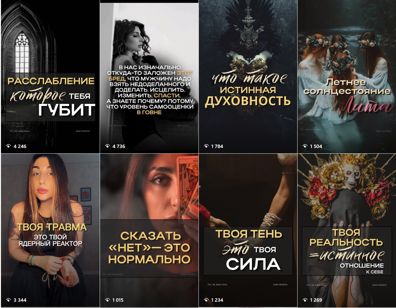 Темная визуальная стилистика Анны Рысь